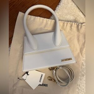 Jacquemus white ‘Le Grand Chiquito’ top handle bag